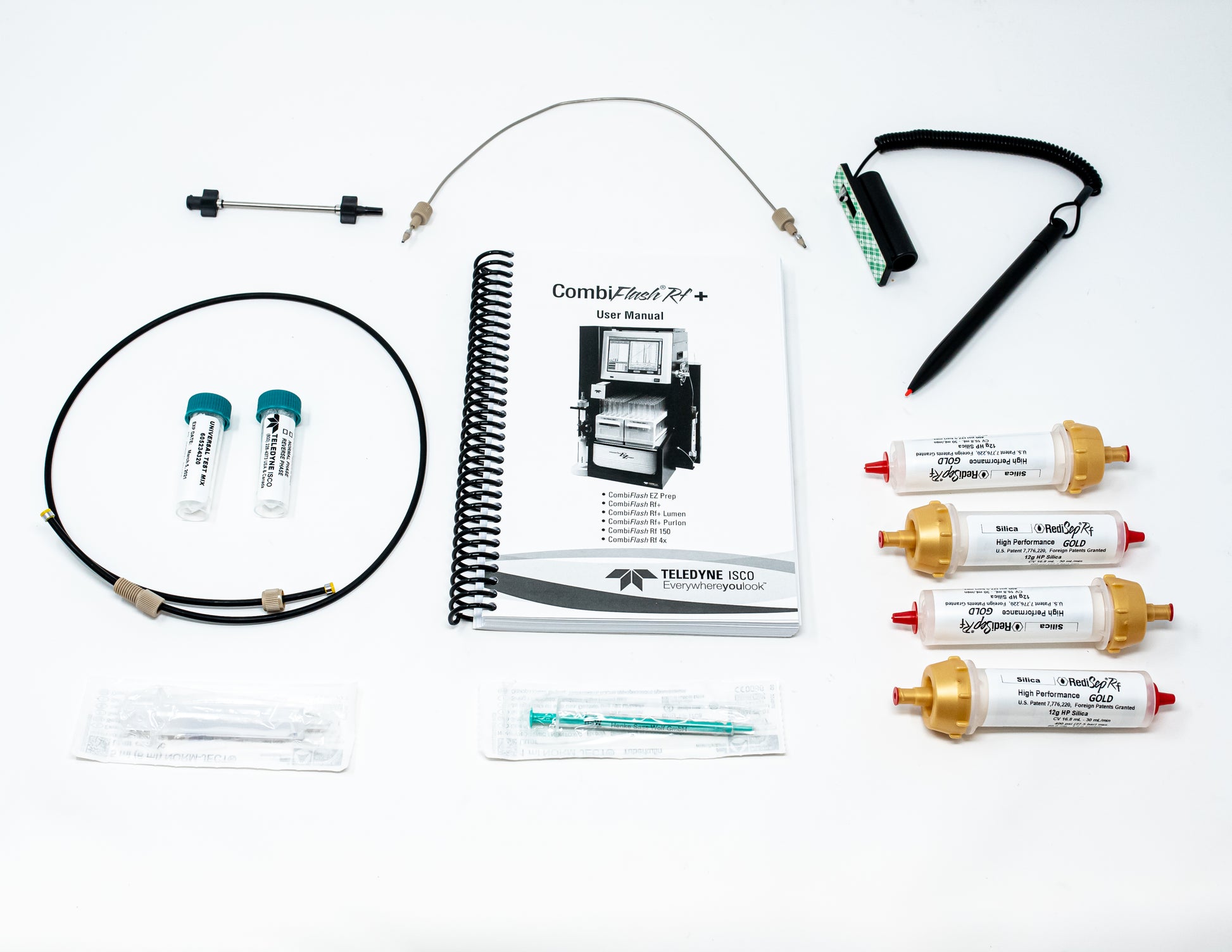 Prime Tube Assembly, Stylus with tether, Inject valve, tubing, Universal verification kit