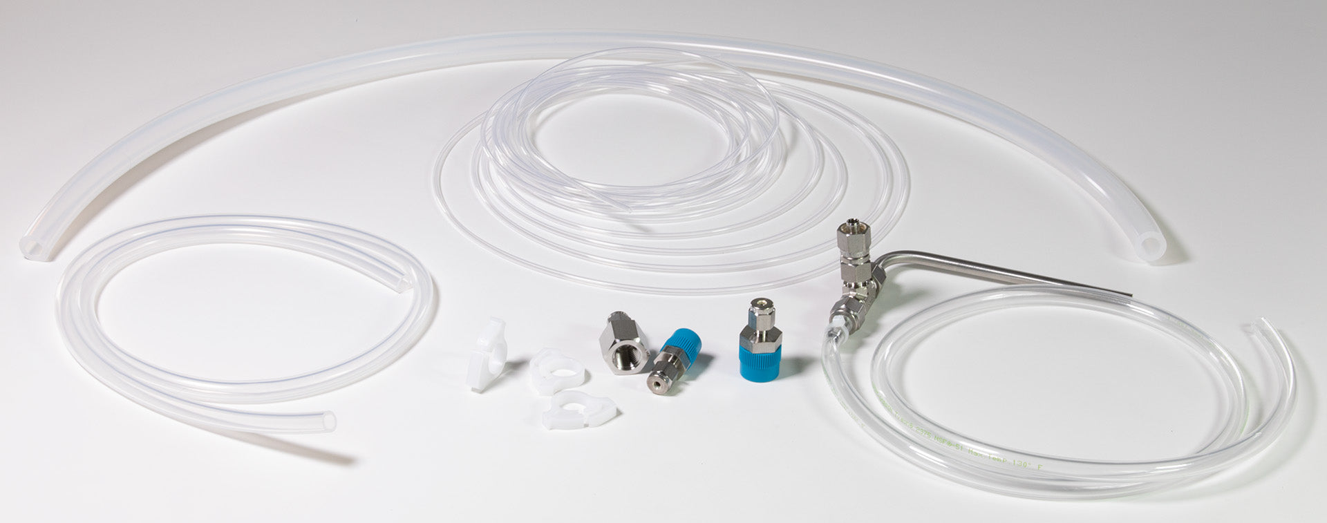 Accessory Package for Auto-Ranging ELSD.  Includes PTFE tubing, silicone tubing, drain adapter with vent, connectors and hose clamps.