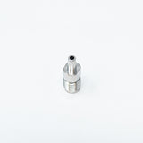 Stainless steel luer fitting.