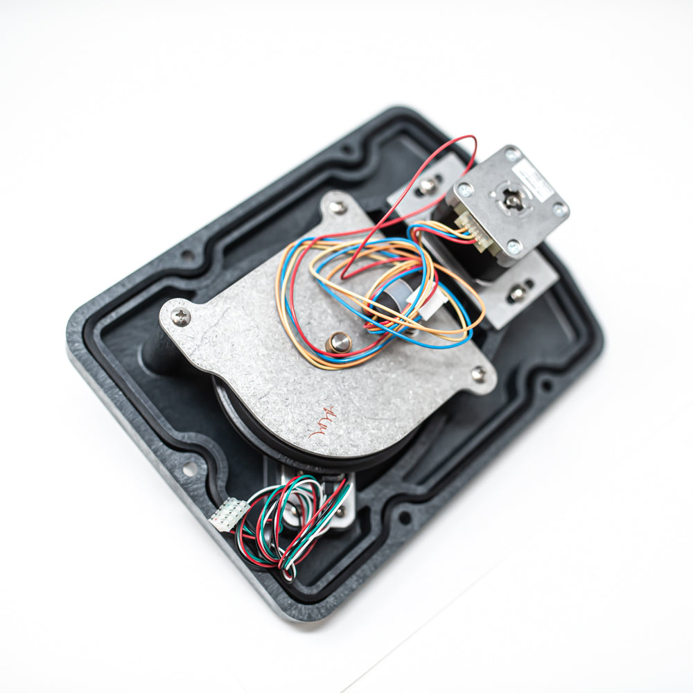 Plastic base, motor, wiring harness