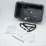 Box with connectors, screws. desiccant and gasket