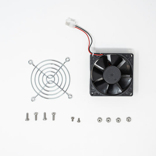 Fan assembly, wire form guard, screws, nuts