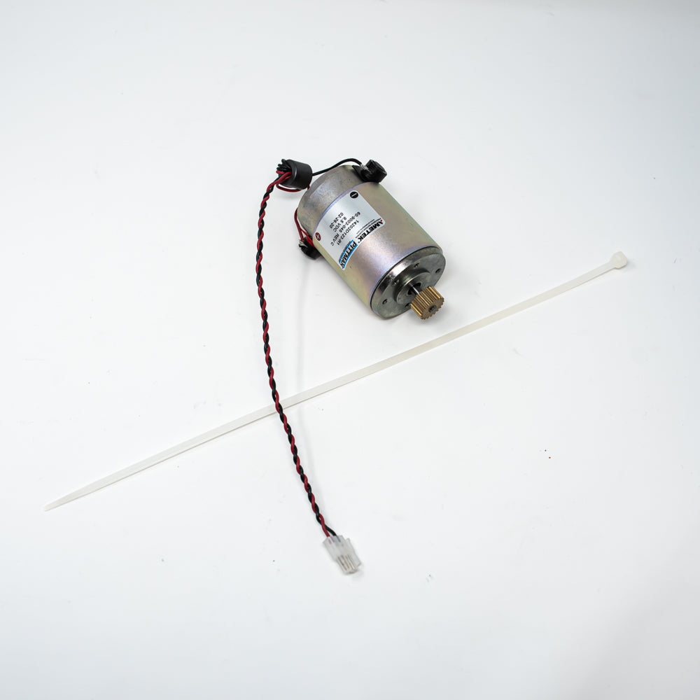 Pump motor with connector, cable tie