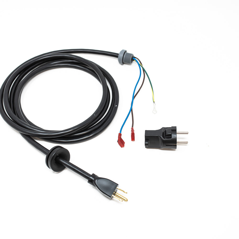 Power cord with European adapter