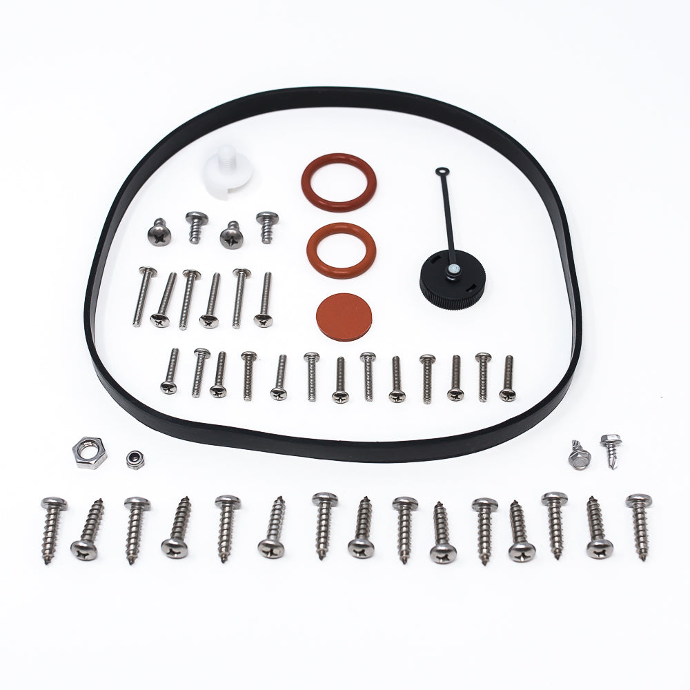 Sensor holder, cap gasket, sealing cap, gasket, screws, o-rings, nuts