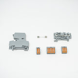 Fuse block, fuse cartridge, compact terminal blocks, DIN rail mount terminal block