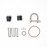 Probe cap, probe plug, stainless steel shackle, o-rings and screws
