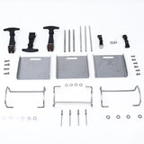 Latches, draw catch, toggle wire bale, toggle bale connector, large toggle latch hinge, screws, washers, pop rivets
