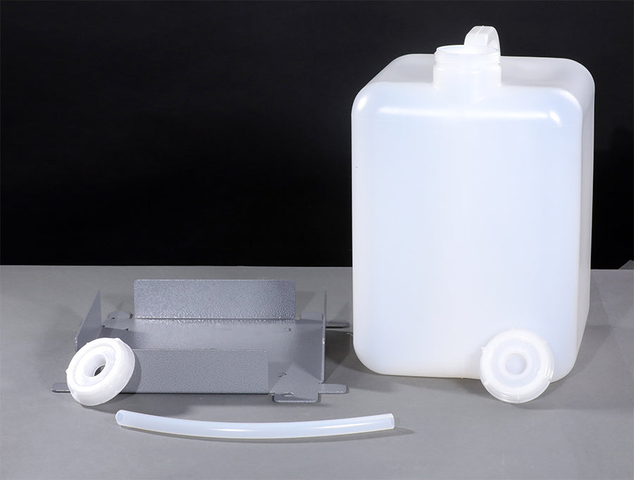 Polyethylene bottle, adapter and two discharge tubes.