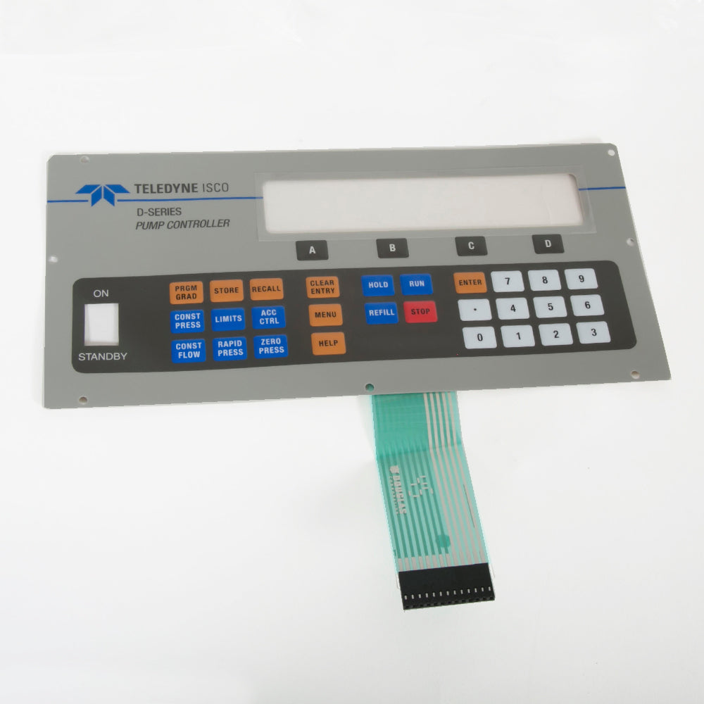 Control Panel Label for D-Series Pump Controller – Teledyne ISCO