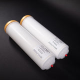Filled plastic columns with connectors
