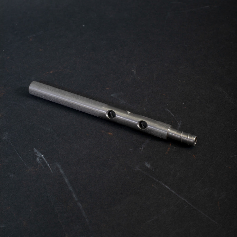 Stainless steel tube with holes and threaded end