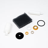 Seals, washers, bushings, o-rings, removal tools and scour pad.