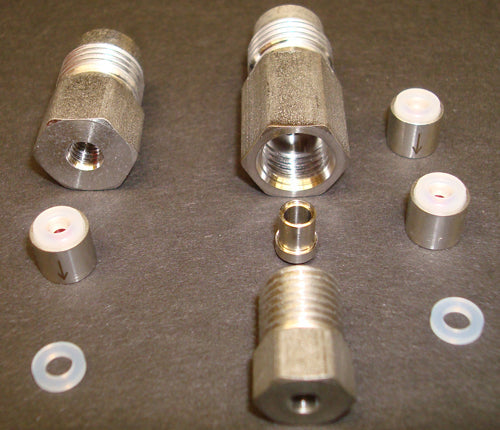 Check valves with capsules and o-rings.