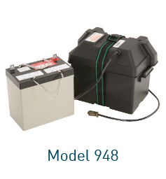 Lead acid battery and external case with connect cord