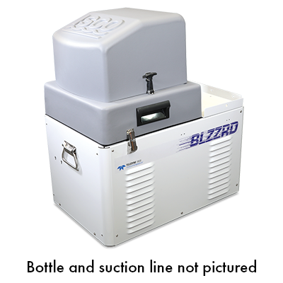 BLZZRD Sampler with pump and discharge tubes, power cable, polyethylene bottle, caps, suction line with strainer.