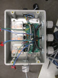 Connection box with circuit bard and connection wires