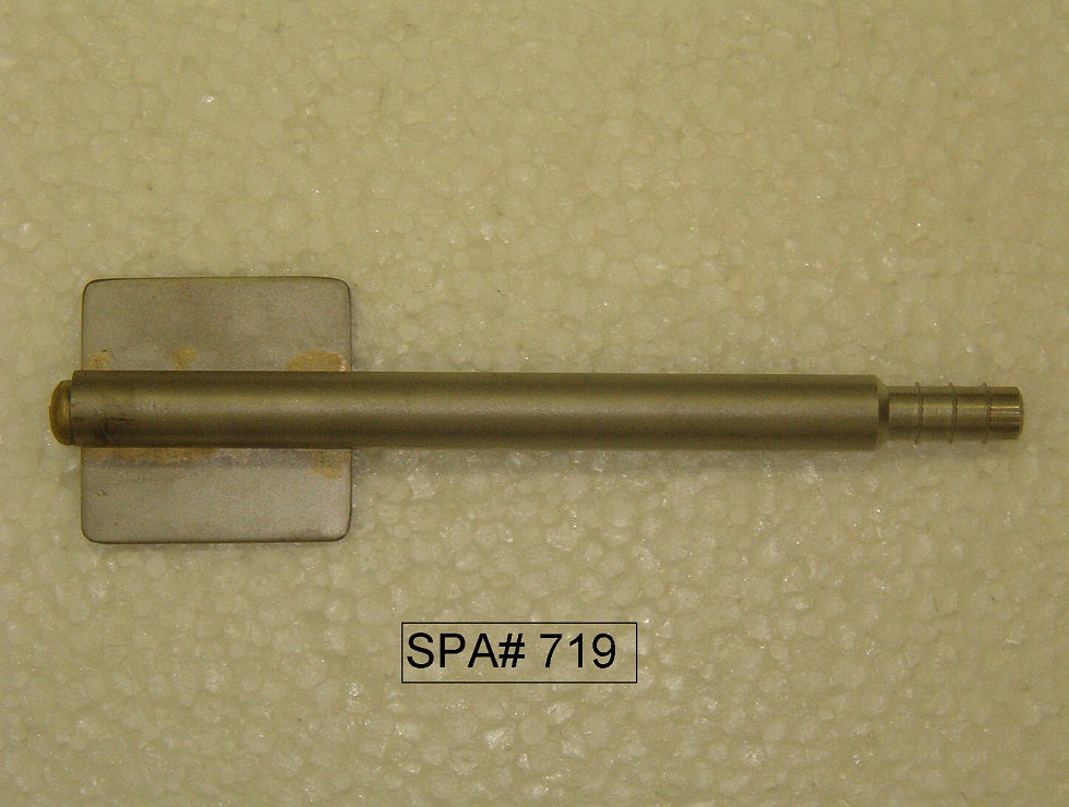 Stainless steel tube with holes, flat plate, threaded end