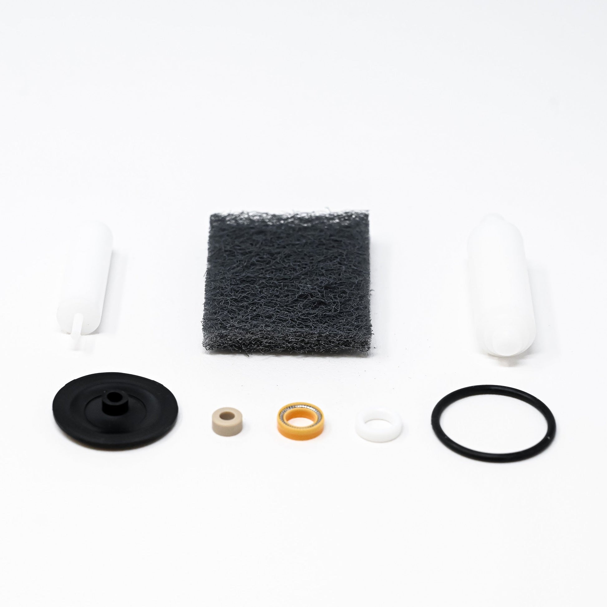 Seals, bushing, o-ring, diaphragm, scour pad and tool.